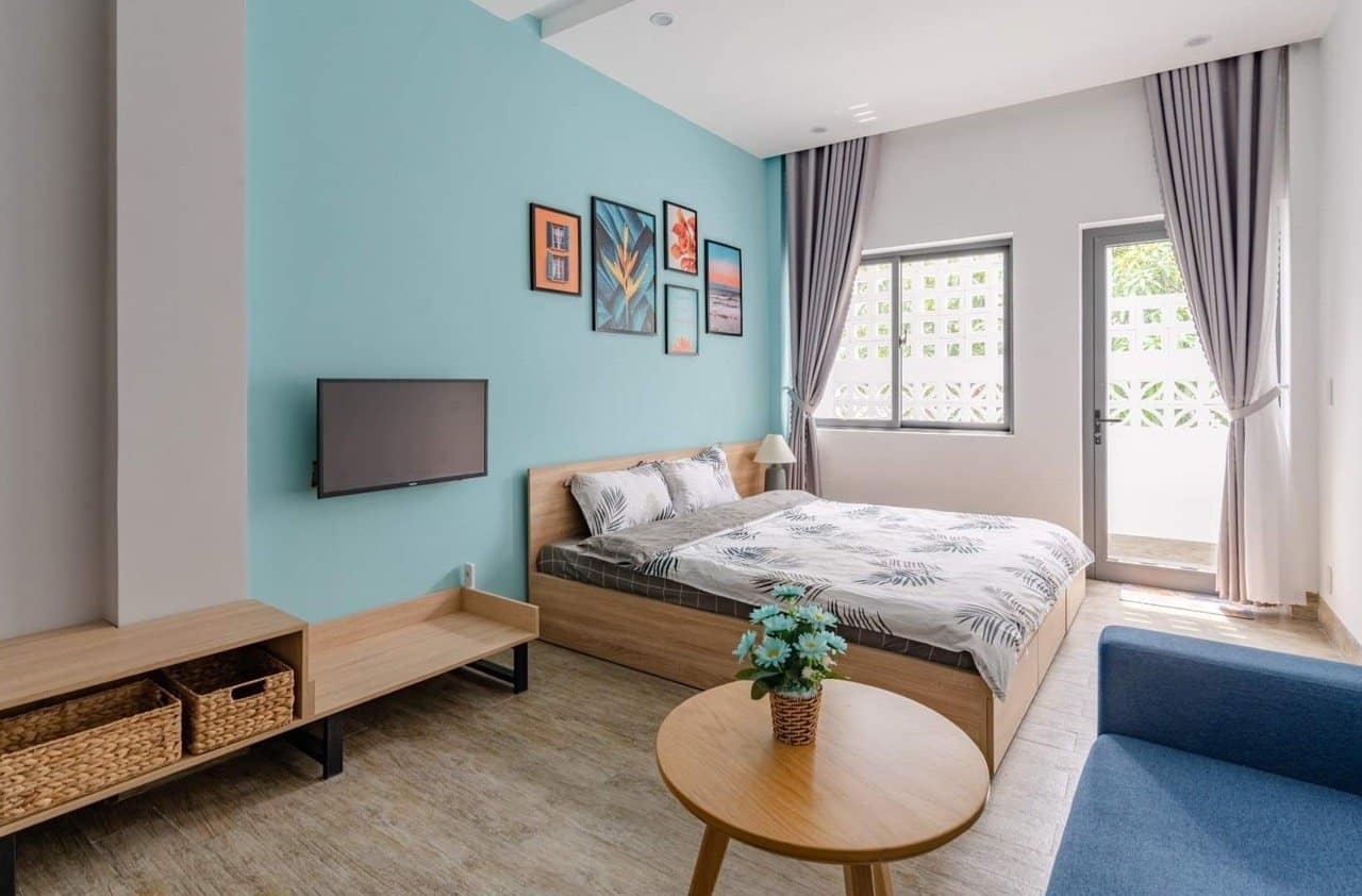 New, modern studio apartment for rent in Son Tra close to My Khe beach, Da Nang A464S