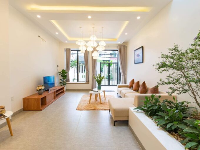 Nice house for rent with modern design, 2bedrooms, 2WCs, location in Son Tra tourist center, Da Nang