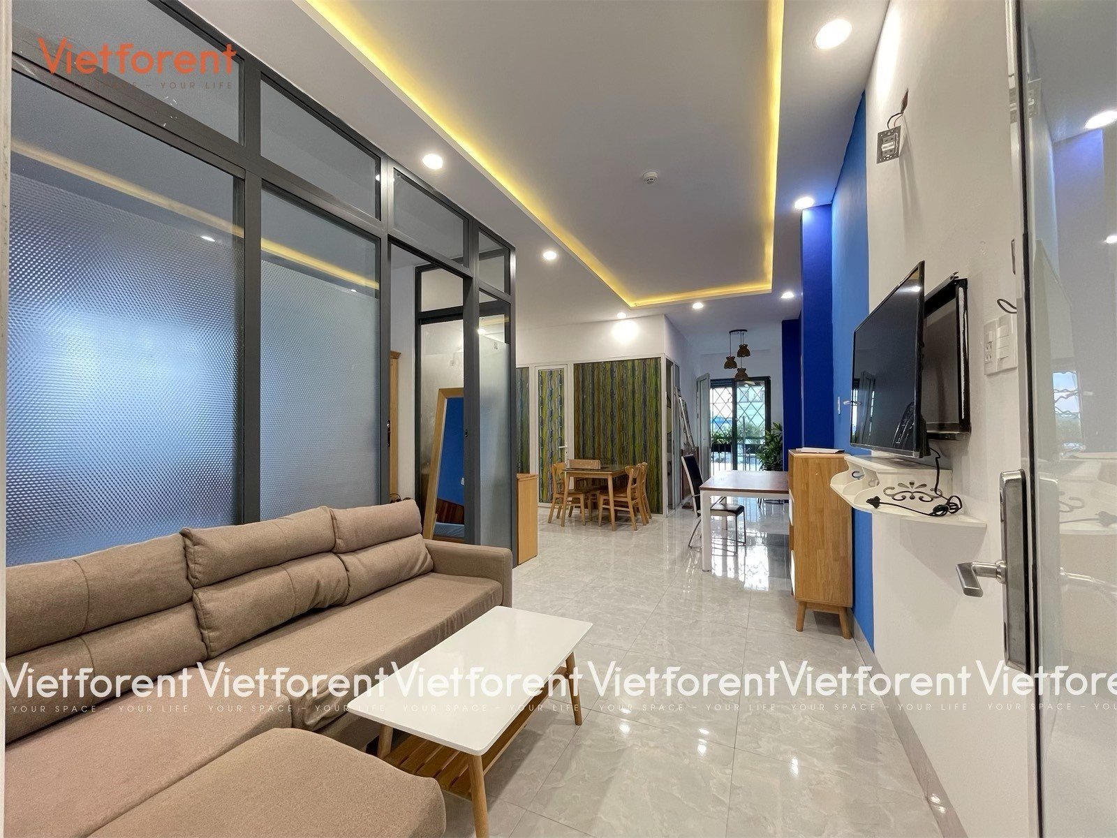 Cool apartment with 2 bedrooms for rent in An Thuong area, Da Nang,A560N.1 